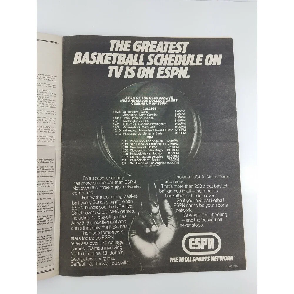 RARE 1983 NBA Today Newspaper Magazine Basketball Detroit Pistons BAD BOYS 80s